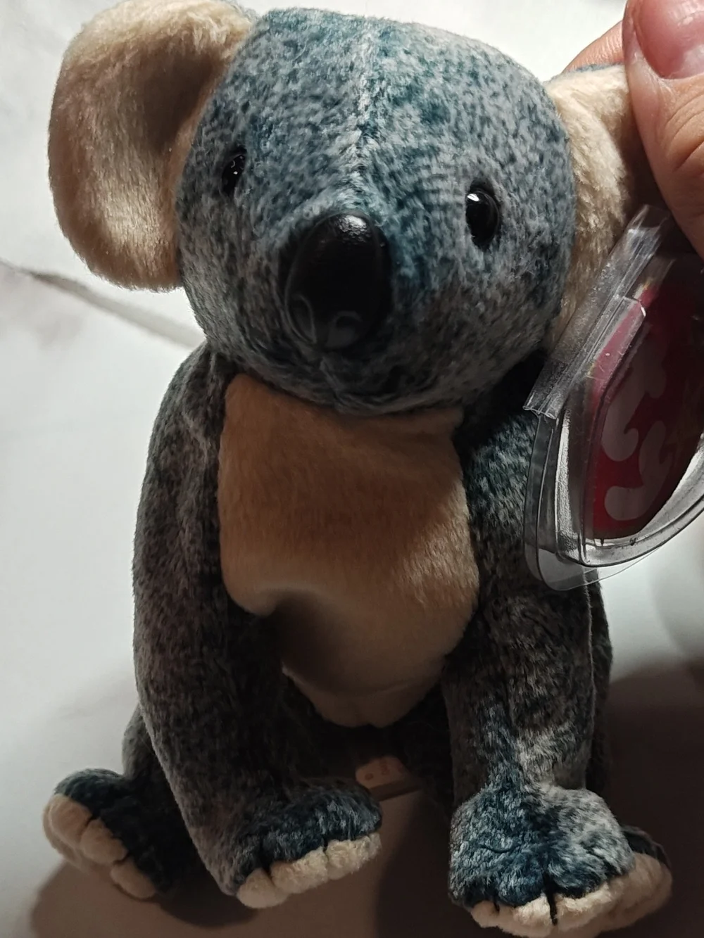 TY Beanie Baby Plush Koala Eucalyptus  Rare - Gray and Cream Small Pet Plush